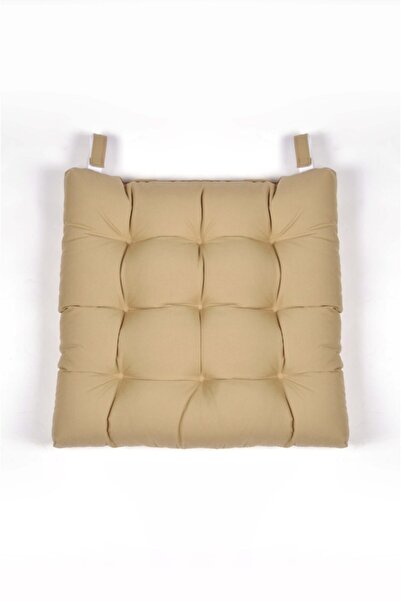 Kuscini Pofidik Natura 40x40 Bağcıklı Rattan Sandalye Minderi Camel