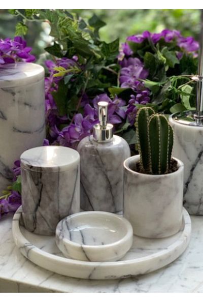 mar&more Rolin Marble Bathroom Set 5 Pieces