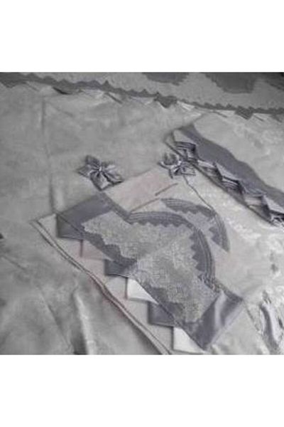 Neva Handcrafted Lace Pique Set - Silver Gray
