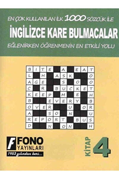 Fono Yayınları Ingilizce Kare Bulmacalar 4. Kitap - Deniz Meriç