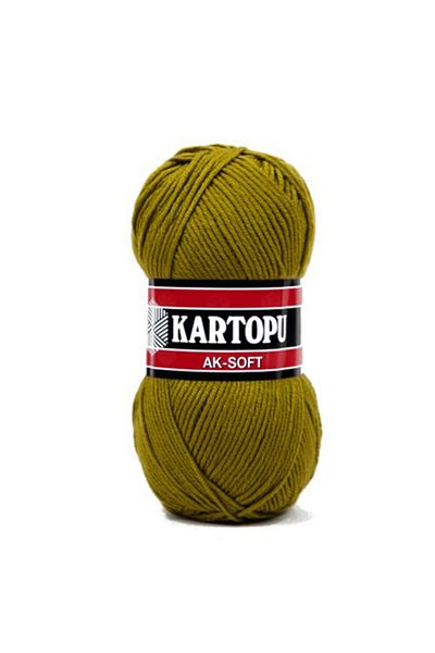 Kartopu Ak-soft Green Hand Knitting Thread - K357