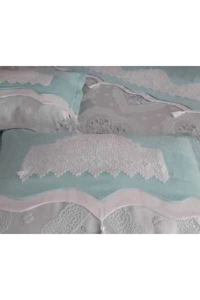 MİRAY Handcrafted Lace Pique Set - Mint