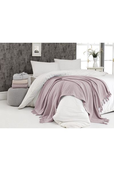 Upline Bianca Lilac Pike / Sofa Shawl (120x190)
