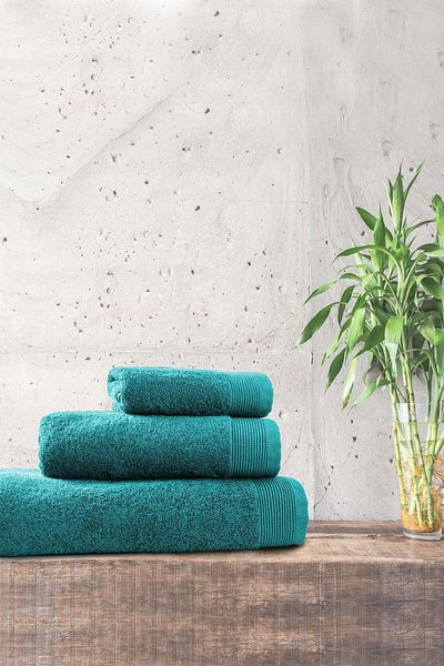Upline Massimo Sea Blue 3-Piece Towel Set (30x50 + 50x100+70x140)