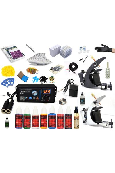 XLINETATTOO Xl-599 Laury 2 Makineli Tattoo Dövme Makinası Seti