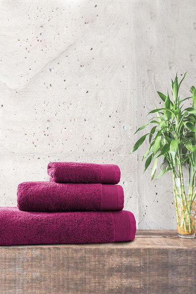 Upline Massimo Fuchsia 3-Piece Towel Set (30x50 + 50x100+70x140)