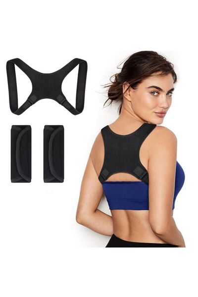 Ankaflex Unisex Μαύρη πεταλούδα όρθια στάση κορσέ κατά της καμπούρας κατά του ιδρώτα