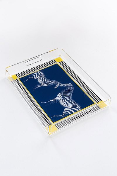 Queen Bee İstanbul Kalahari Patterned Plexiglass Tray 40cm X 30cm