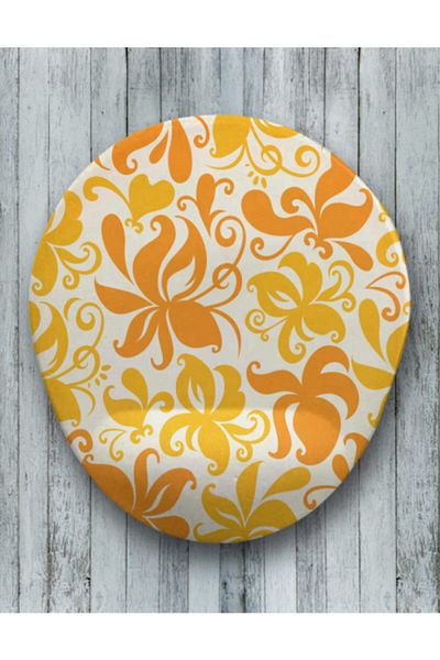 Onartem Orange Oval Wrist Mouse Pad