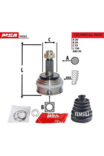 Aks Kafa Dıs (abslı)-(honda: Cıvıc 96>00 1.6 Vtec ) (26x30x55-50)