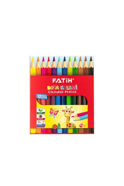 Fatih 12 Colors Crayons Half Size (12 Colors)