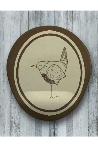 Onartem Oval Bird Patterned Mouse Pad with Wrist Support