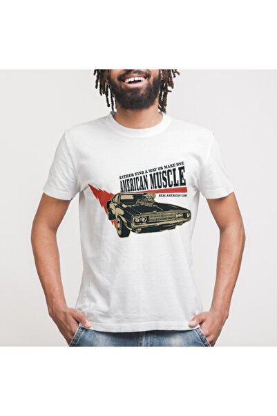 Crazy Američka majica za muškarce "Muscle Real Car"