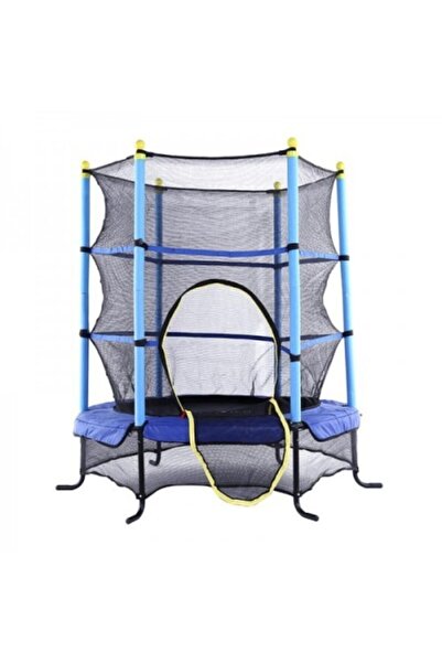 Leyaton Güvenlik Fileli Çocuk Trambolin 140 Cm Mavi
