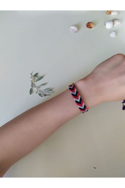 Vera Unisex V Pattern Stretchy Texture Hand Knitted Bracelet S8008