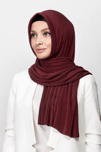 ELANS Practical Ready-made Shawl Scarf with Pleats