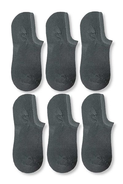 Evsay Men's Gray Bamboo Invisible Sneakers Socks