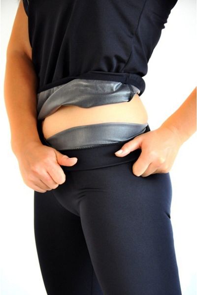 FİT1BEDEN Polymer Coated Inside Fat Burning Dark Blue Undershirt and High Waist Short Tights Thermal Corset Underwear Set