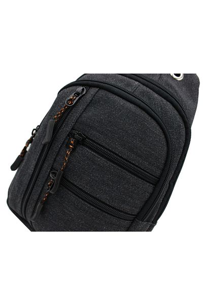 SEVENTEEN Black 3473 Model Canvas Body Bag - Crossbody Bag