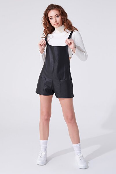 BERFUĞ KIRAN Ayarlanabilir Askılı Deri Tulum