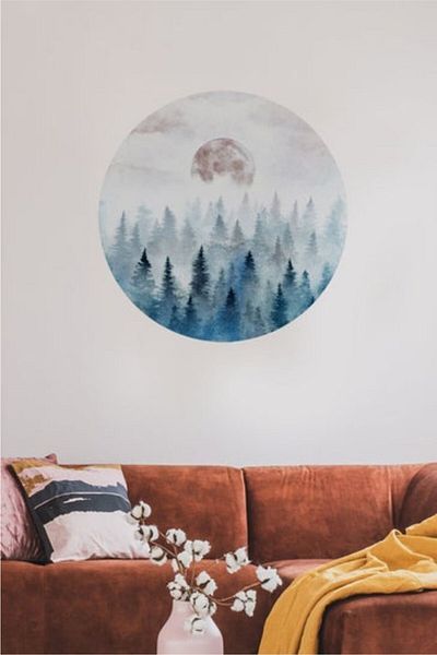 Piksel Grafik Αυτοκόλλητο τοίχου Moon And Mountain
