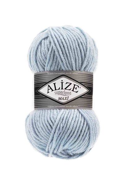 Alize Γαλάζιο Superlana Maxi - Χοντρό Πλεκτό Χέρι 480 Κλωστές