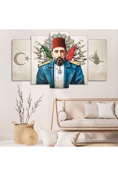 EVLOYA Sultan Abdulhamid Han 5 Parçalı Tablo