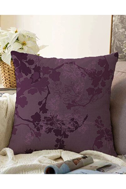 Realhomes Çift Taraflı Renkli Zeminde Çiçek Desenli Dijital Baskılı Modern Ra...