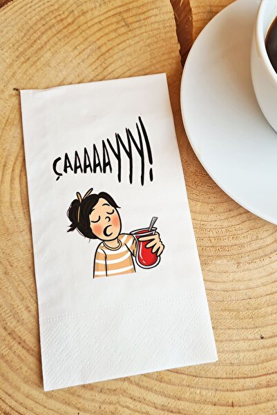 PEKSHOP Sunum Peçetesi Çaayy Yazılı Kağıt Peçete