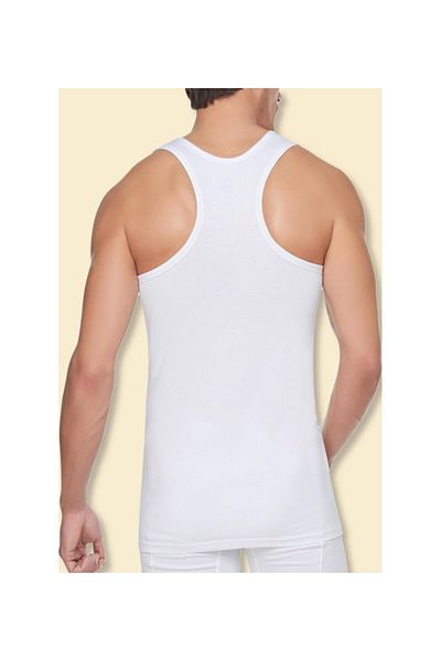 Tutku Men's White 6-Pack Cotton Ribbed Athlete Undershirt New Season