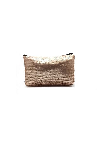 JULIANO Sequin Big Rose Makeup Bag