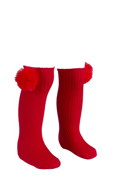 BEBEĞİME ÇORAP Pompom Knee Socks Girls / Baby