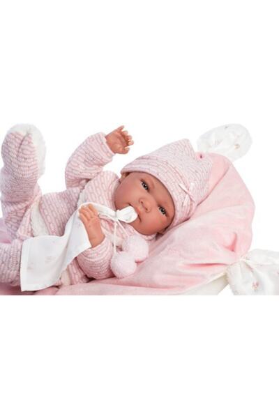Llorens Pembe Pijamalı Yenidoğan Et Bebek Nica 38 cm