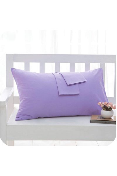 Vefa Home Collection 100% Cotton Ranforce Pillow Case - Purple - Set of 2 50x70 -