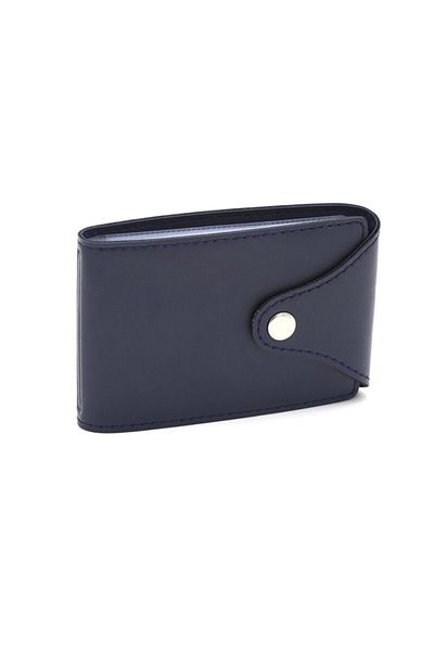 2K Credit Card Holder Dark Blue 10 Leaves Horizontal 7x10,5 Cm