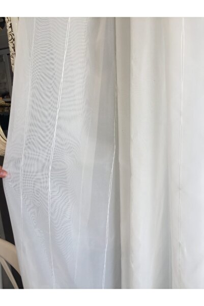 BONİTA CASA Dikey Çizgili Vual Tül 300x260 Cm