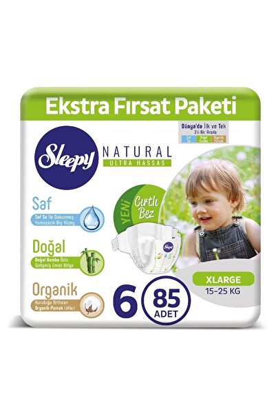 Sleepy Natural Bebek Bezi 6 Numara Xlarge 85 Adet
