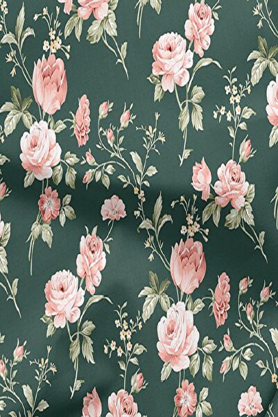 daisy star Çiçek Desenli Eninde Nevresimlik Poplin Kumaş 240 cm