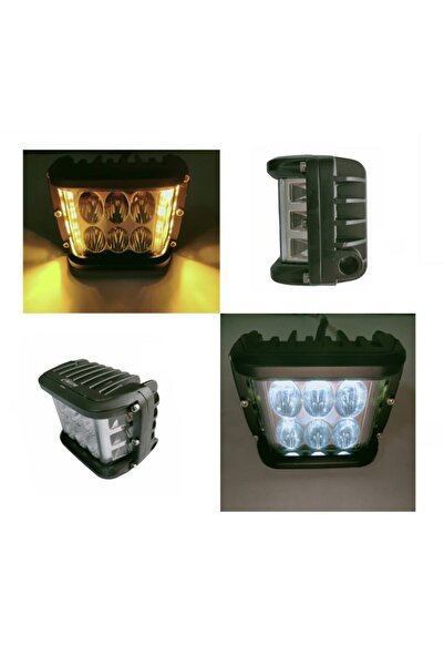 Kgn Off Road 6 Ledli Çalışma Lambası Kare 10-80v Sarı-beyaz