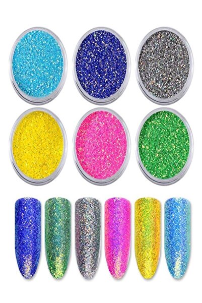 SPECİAL 4 YOU Tırnak Süsü Toz Simli 6lı Paket