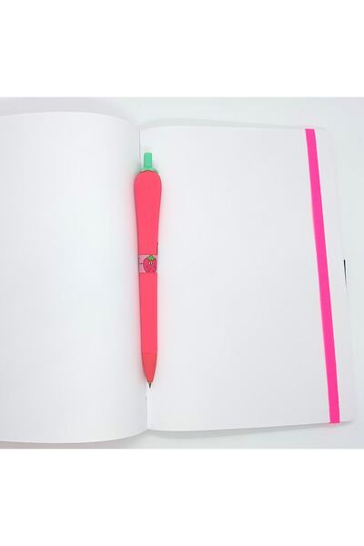 Faber Castell A5 Дневник от синтетична кожа и Strawberry 0.7 Универсална силиконова механична химикалка