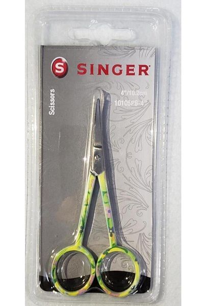 SİNGER مقص تطريز ملون بطرف منحني الرمز: 10105p6