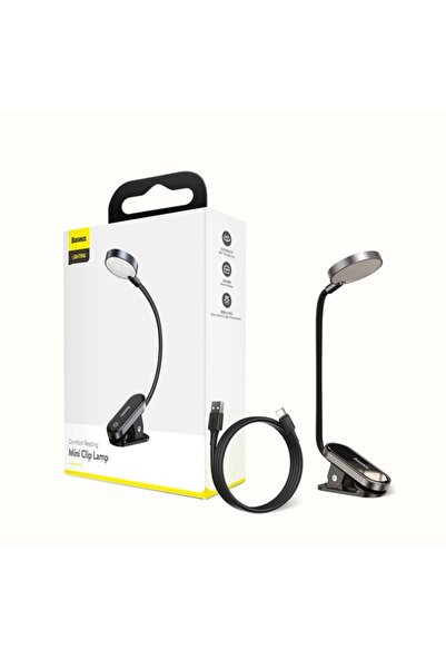 Baseus Mini Led Aydınlatmalı Klipsli Ergonomik Okuma Lambası