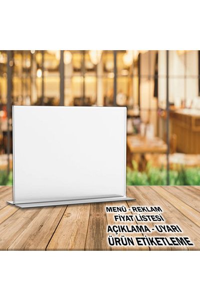MİİMTİCARET T Type A6 Plexi Foyluk Flyer-horizontal A6 Foyluk-50 Pack