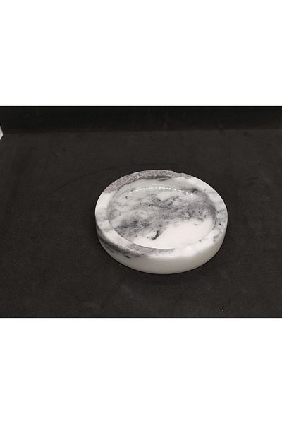 Pergamon Marble Round Ash Tray Real Marble Lilac Marble