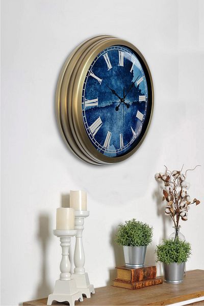 Kasva Concept 40 cm Antique Metal White Roman Wall Clock