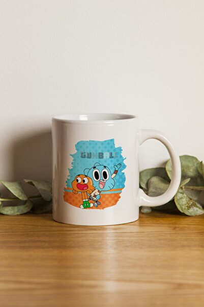 Hediyecim Vuslat Porcelain - Gumball Printed Mug - Machine Washable