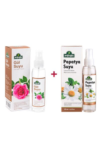 Arifoğlu 2 Piece Hydrolat Set Chamomile Water - Rose Water