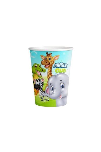 Safari Green Jungle Club - 8 Paper Cups