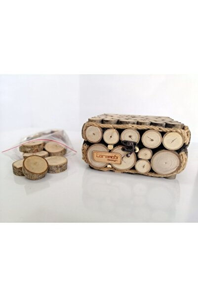 Loremob 4 Cm Ile 5 Cm Çaplarında Doğal Ahşap Odun Dilimleri